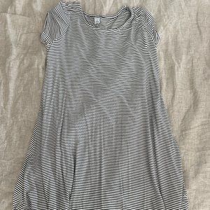 Old Navy Black and White Striped cotton dress